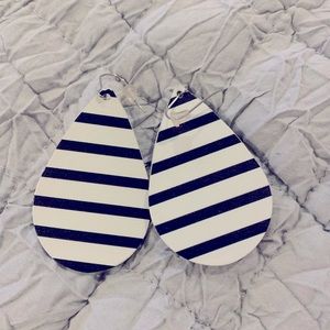 Black & White Striped Earrings